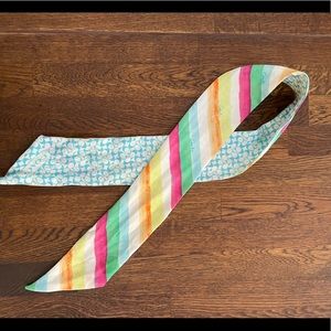 Silk Coach skinny scarf